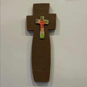 Wooden wall cross